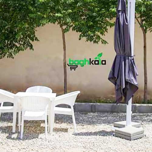 سایبان چتری پایه کنار مربع ۳*۳ متر چراغدار